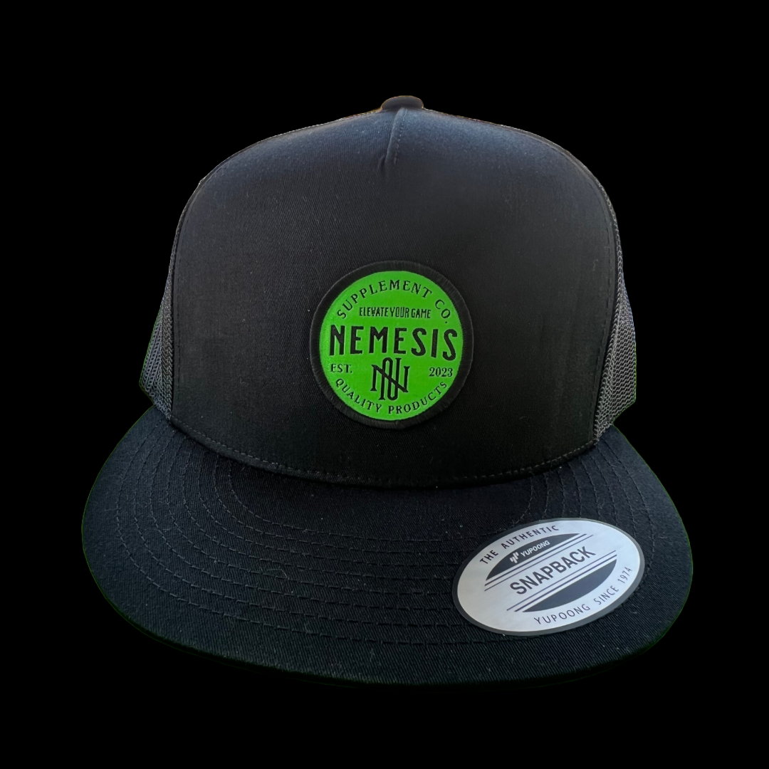 Embroidered patch snap back hat